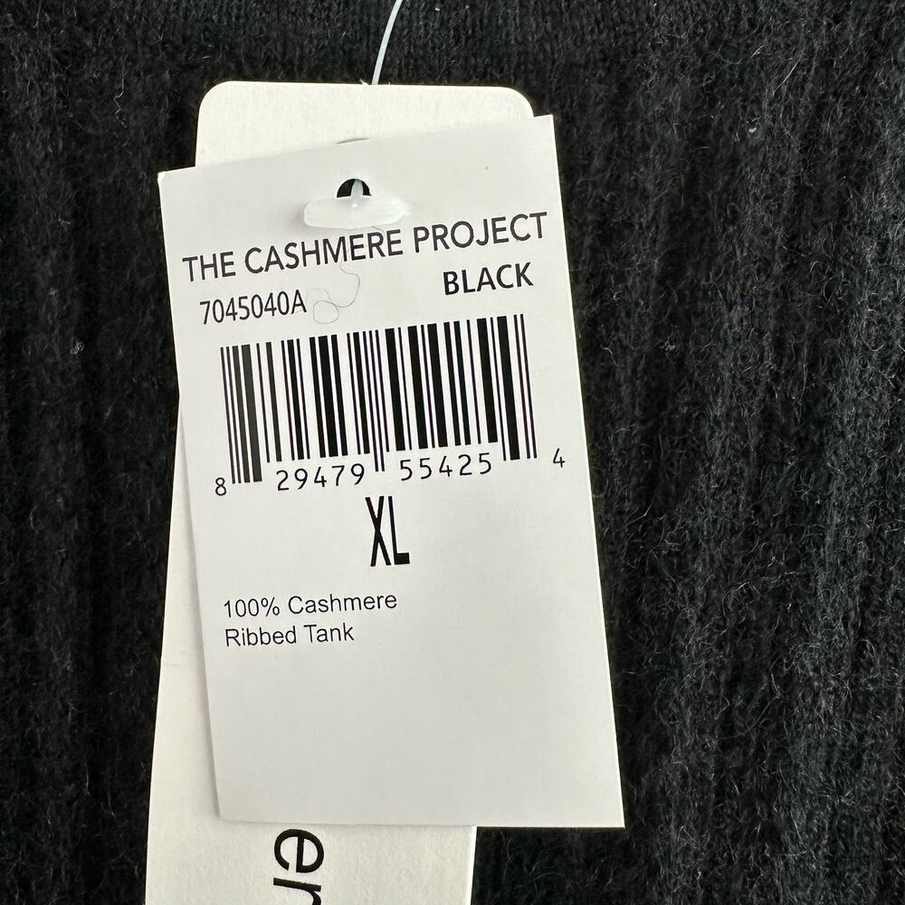 The Cashmere Project Ribbed Tank Women XL Black‎ Crew Neck Minimalist New - Picture 8 of 9